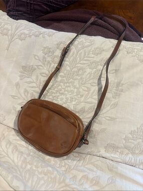 Patricia Nash Chestnut Tan Leather Crossbody Bag